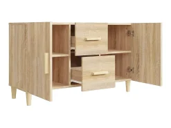 Aparador de madera de ingeniería roble Sonoma 100x36x60 cm ES81846