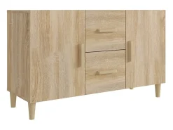 Aparador de madera de ingeniería roble Sonoma 100x36x60 cm ES81846