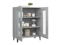 Aparador de madera de ingeniería gris Sonoma 69,5x34x90 cm ES38216