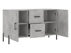 Aparador de madera de ingeniería gris hormigón 100x36x60 cm