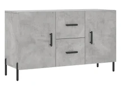 Aparador de madera de ingeniería gris hormigón 100x36x60 cm