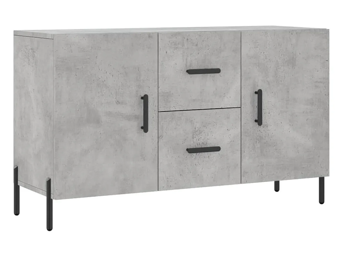 Aparador de madera de ingeniería gris hormigón 100x36x60 cm