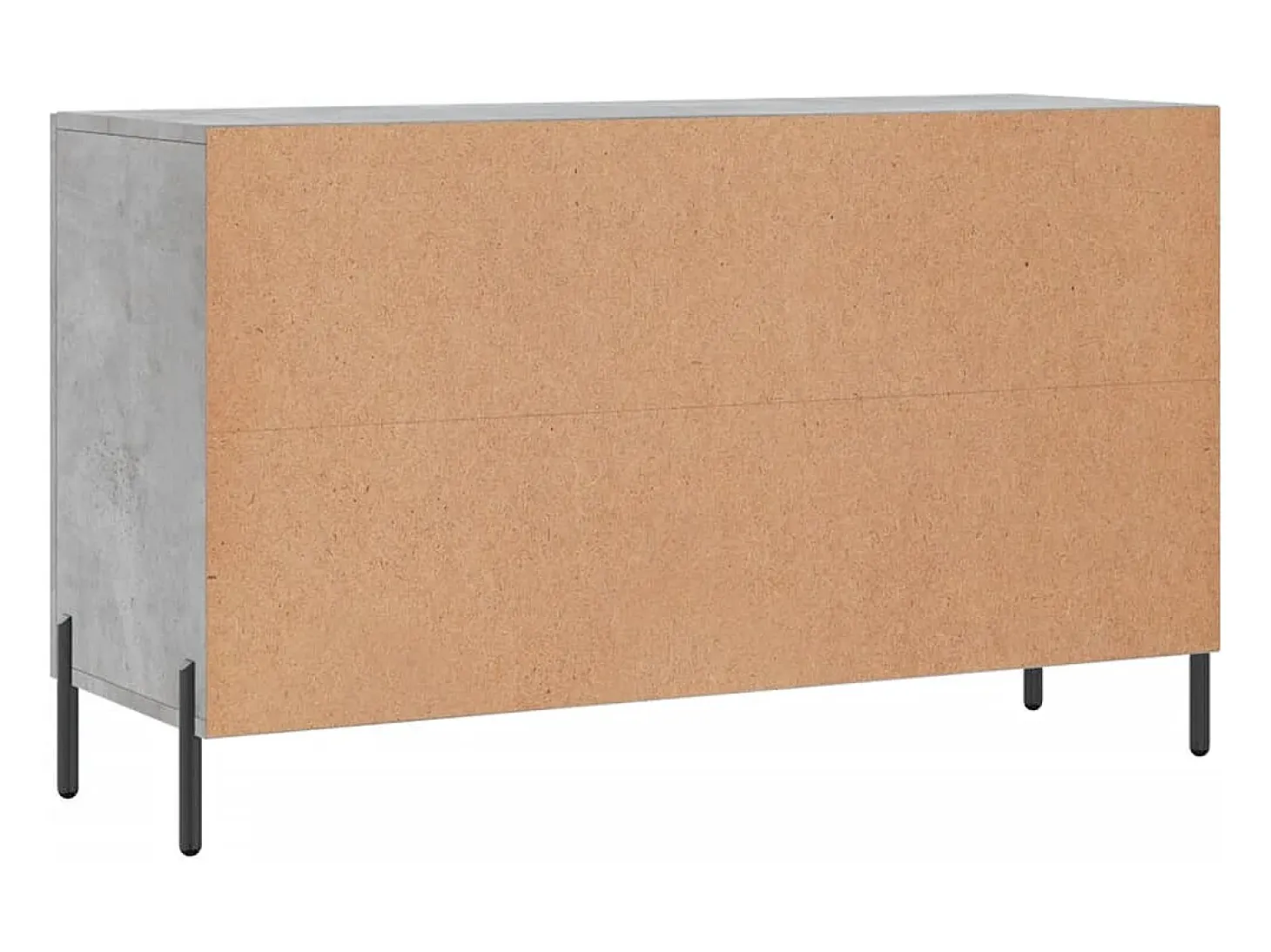 Aparador de madera de ingeniería gris hormigón 100x36x60 cm