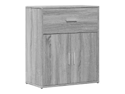 Aparador de madera de ingeniería 2 uds gris Sonoma 60x31x70 cm ES129611