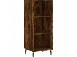 Aparador de madera de ingeniería roble ahumado 34,5x32,5x90 cm ES94050