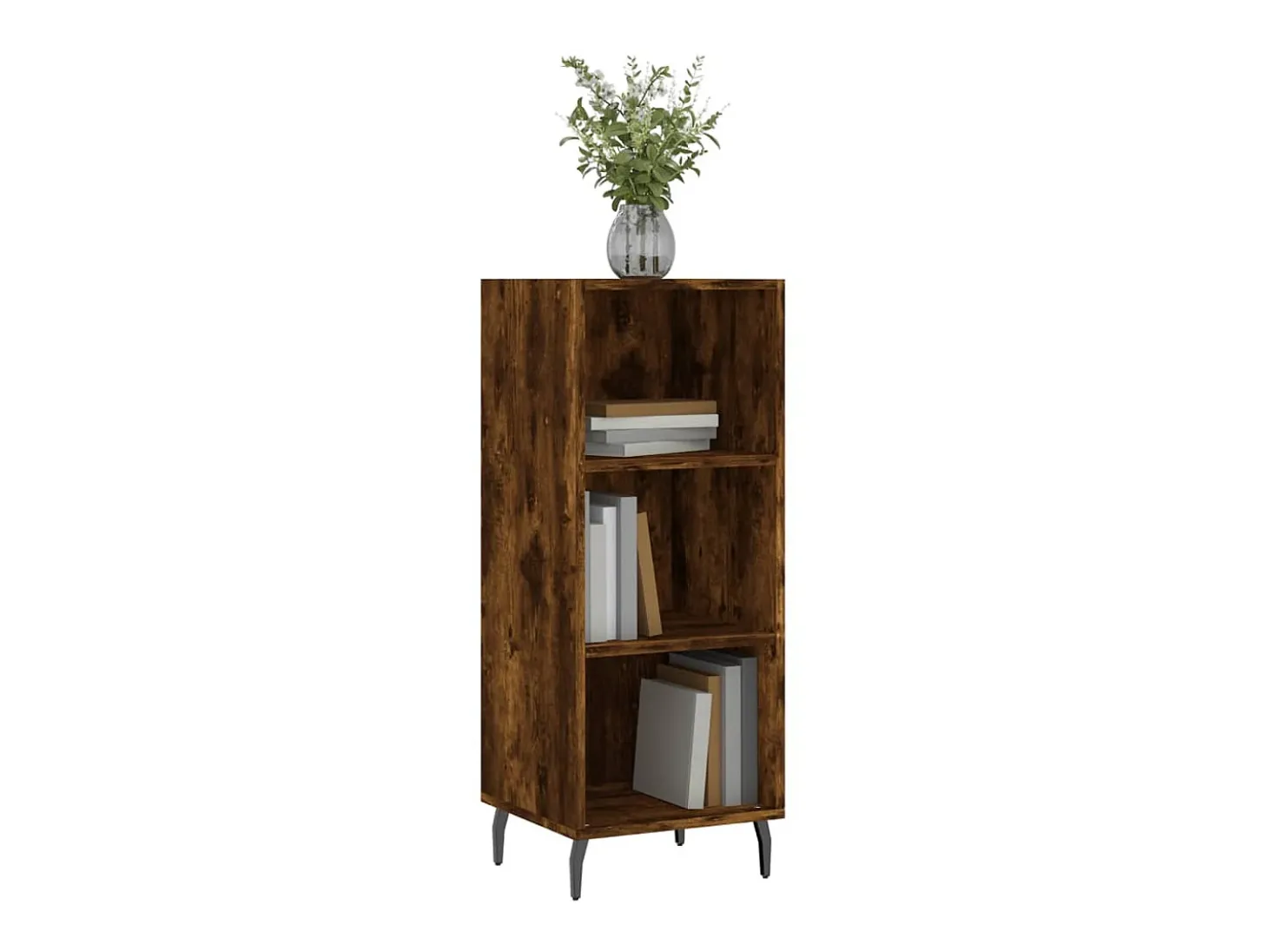Aparador de madera de ingeniería roble ahumado 34,5x32,5x90 cm ES94050