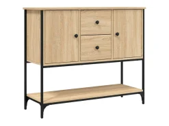 Aparador de madera de ingeniería roble Sonoma 100x36x85 cm