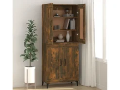 Aparador de madera de ingeniería roble ahumado 69,5x34x90 cm ES34392