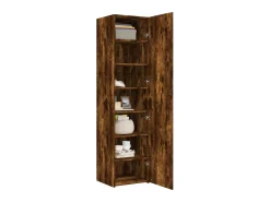 Aparador de madera de ingeniería roble ahumado 45x42,5x185 cm