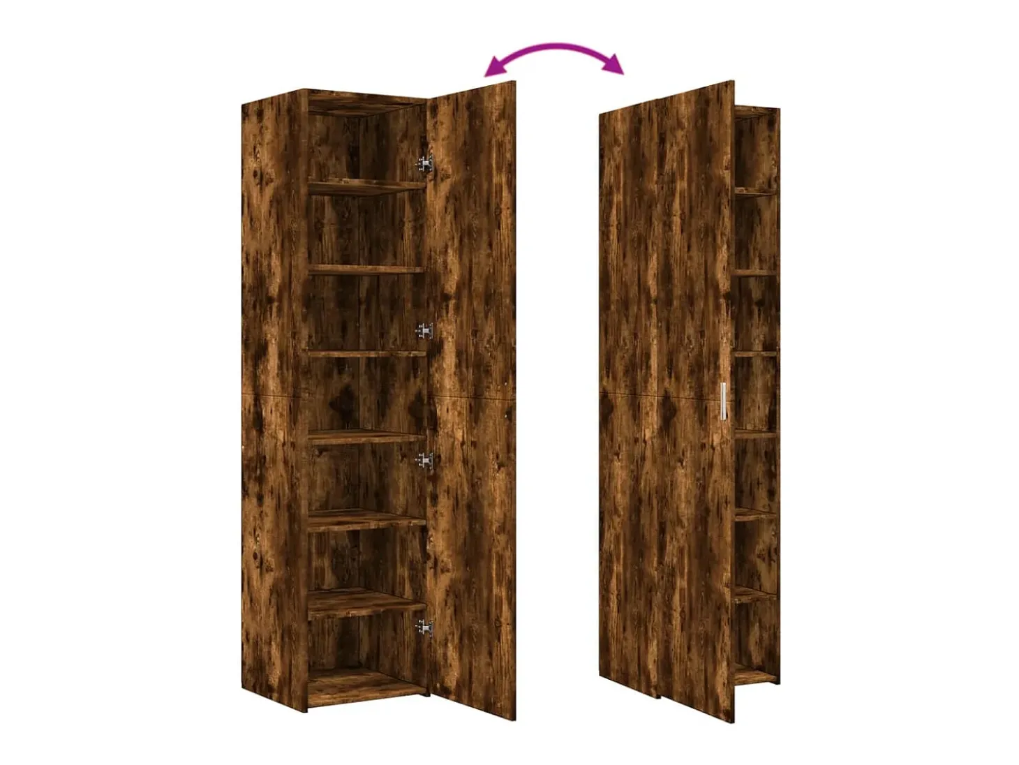 Aparador de madera de ingeniería roble ahumado 45x42,5x185 cm