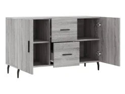 Aparador de madera de ingeniería gris Sonoma 100x36x60 cm ES46808