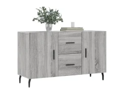 Aparador de madera de ingeniería gris Sonoma 100x36x60 cm ES46808