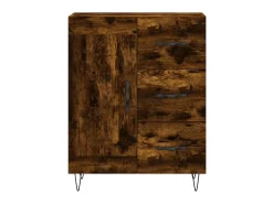 Aparador de madera de ingeniería roble ahumado 69,5x34x90 cm ES36537