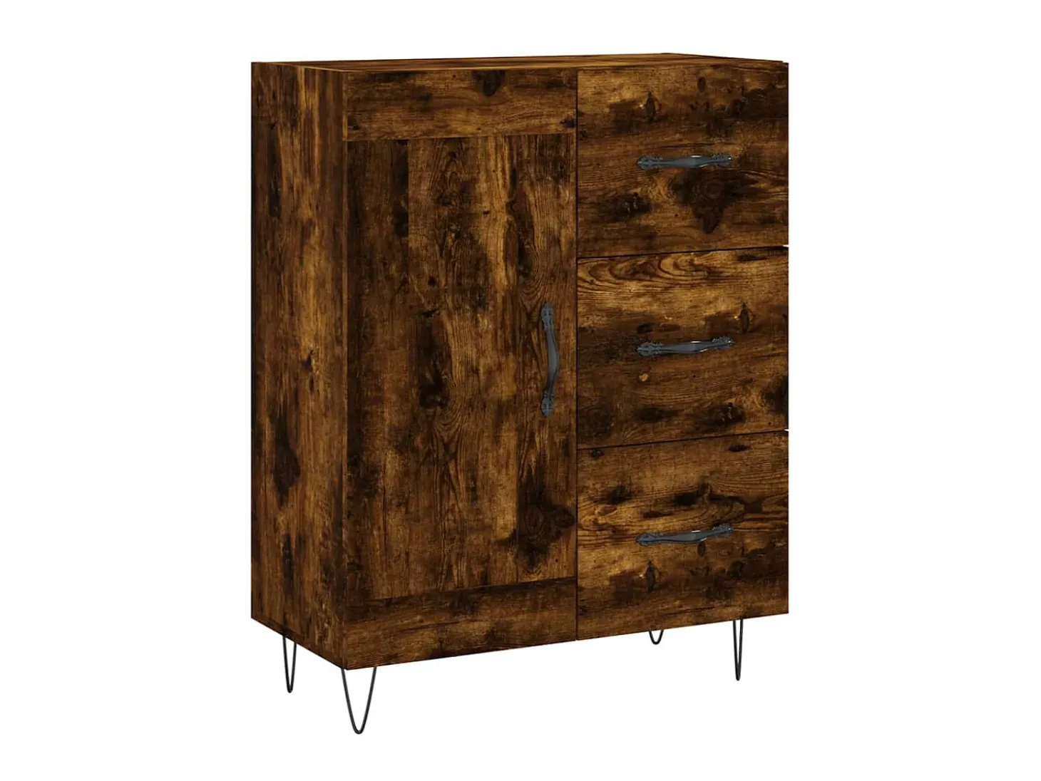 Aparador de madera de ingeniería roble ahumado 69,5x34x90 cm ES36537