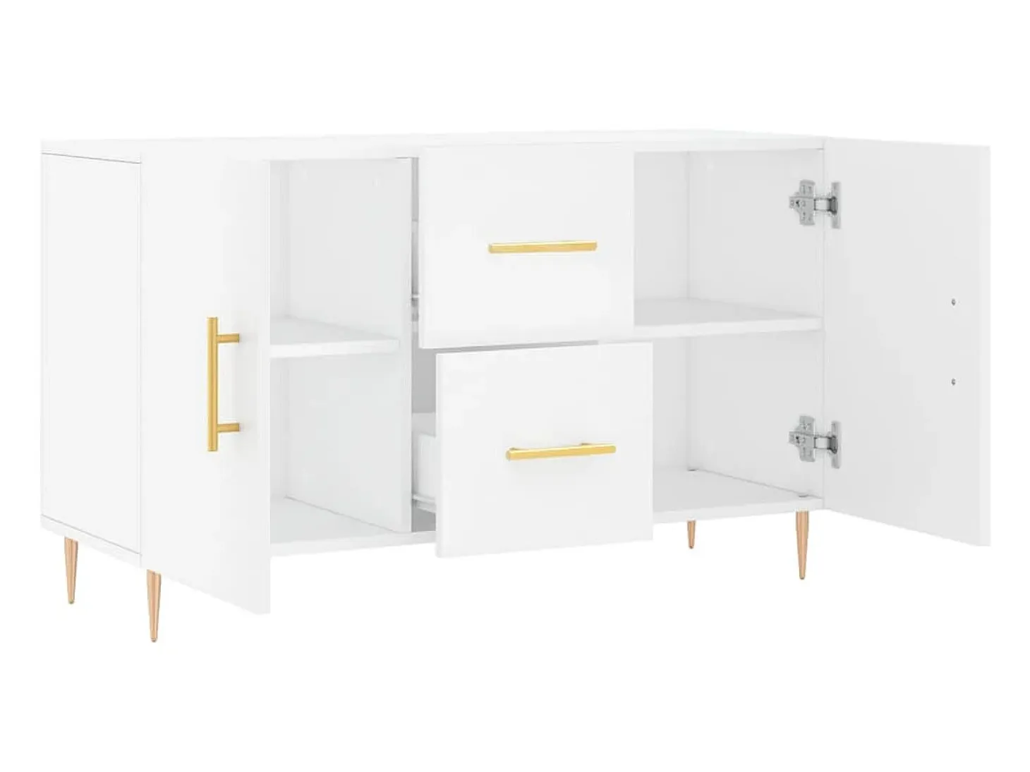 Aparador de madera de ingeniería blanco 100x36x60 cm