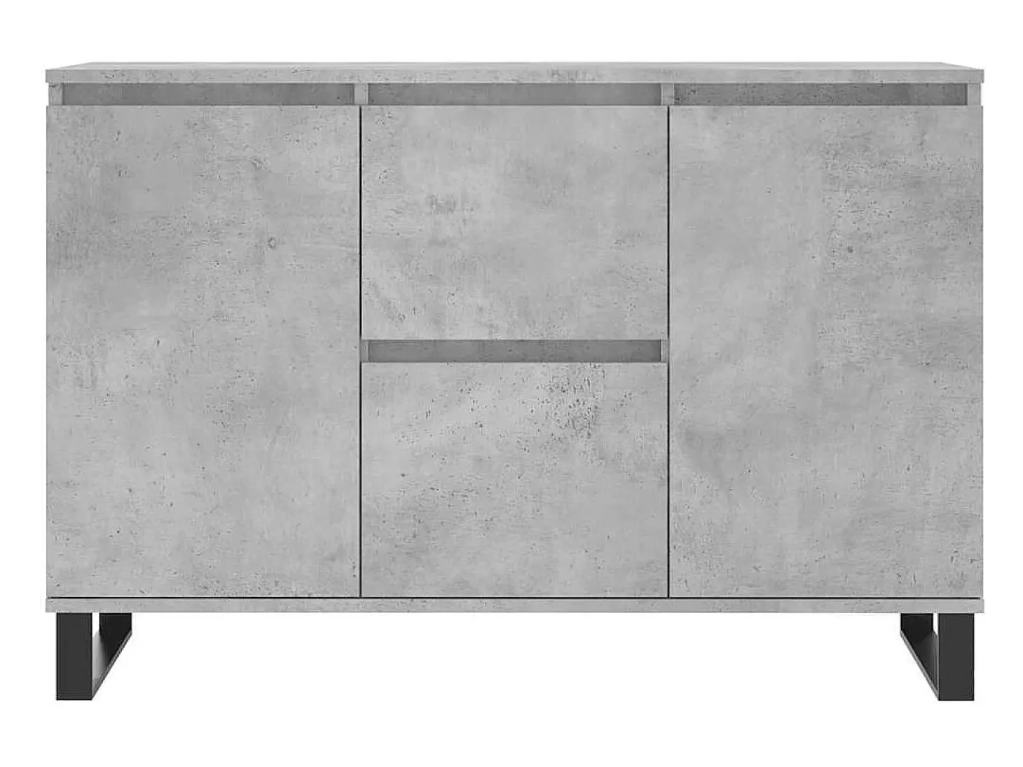 Aparador de madera de ingeniería gris hormigón 101,5x35x70 cm