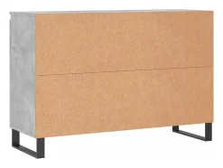 Aparador de madera de ingeniería gris hormigón 101,5x35x70 cm