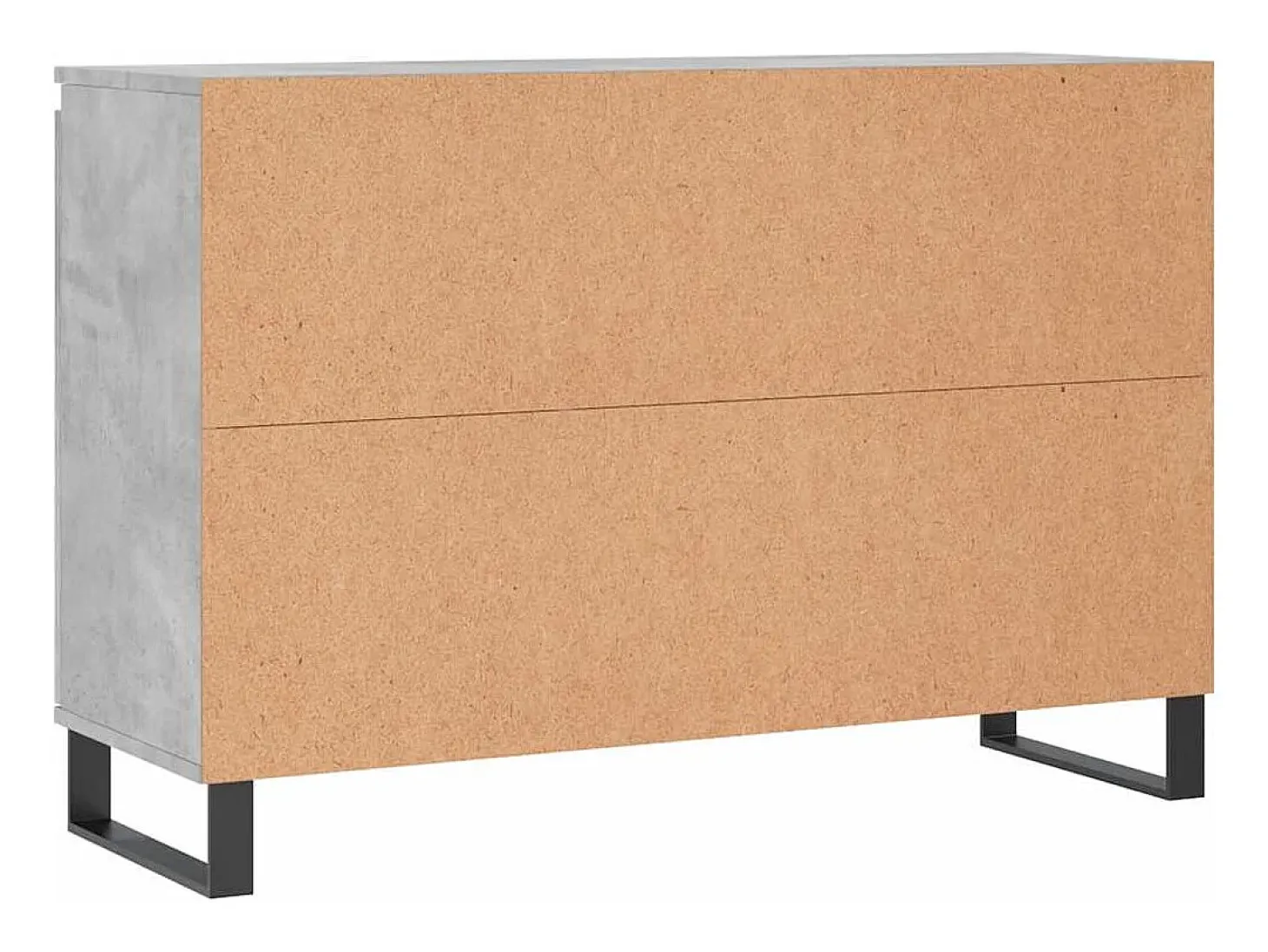 Aparador de madera de ingeniería gris hormigón 101,5x35x70 cm
