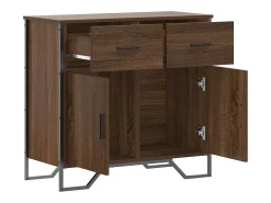 Aparador de madera de ingeniería marrón roble 79,5x35,5x74,5 cm