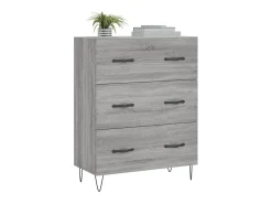 Aparador de madera de ingeniería gris Sonoma 69,5x34x90 cm ES65474
