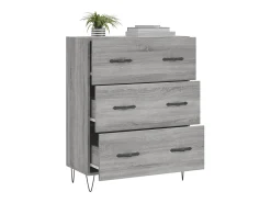 Aparador de madera de ingeniería gris Sonoma 69,5x34x90 cm ES65474