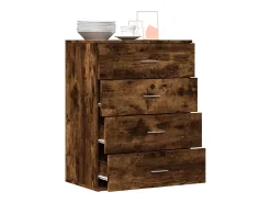 Aparador de madera de ingeniería roble ahumado 60x39x80 cm ES828241
