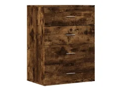 Aparador de madera de ingeniería roble ahumado 60x39x80 cm ES828241