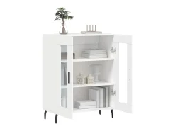 Aparador de madera de ingeniería blanco 69,5x34x90 cm ES52922