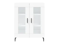 Aparador de madera de ingeniería blanco 69,5x34x90 cm ES52922