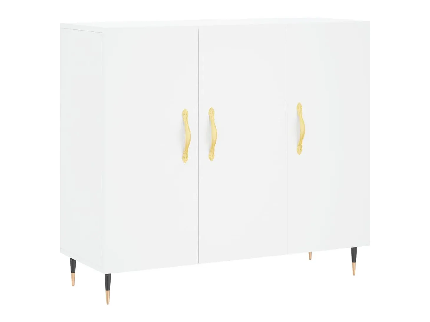 Aparador de madera de ingeniería blanco 90x34x80 cm