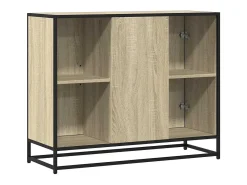 Aparador de madera de ingeniería roble Sonoma 92x35x76 cm