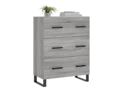 Aparador de madera de ingeniería gris Sonoma 69,5x34x90 cm ES31606