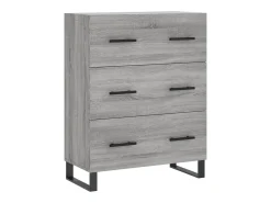 Aparador de madera de ingeniería gris Sonoma 69,5x34x90 cm ES31606