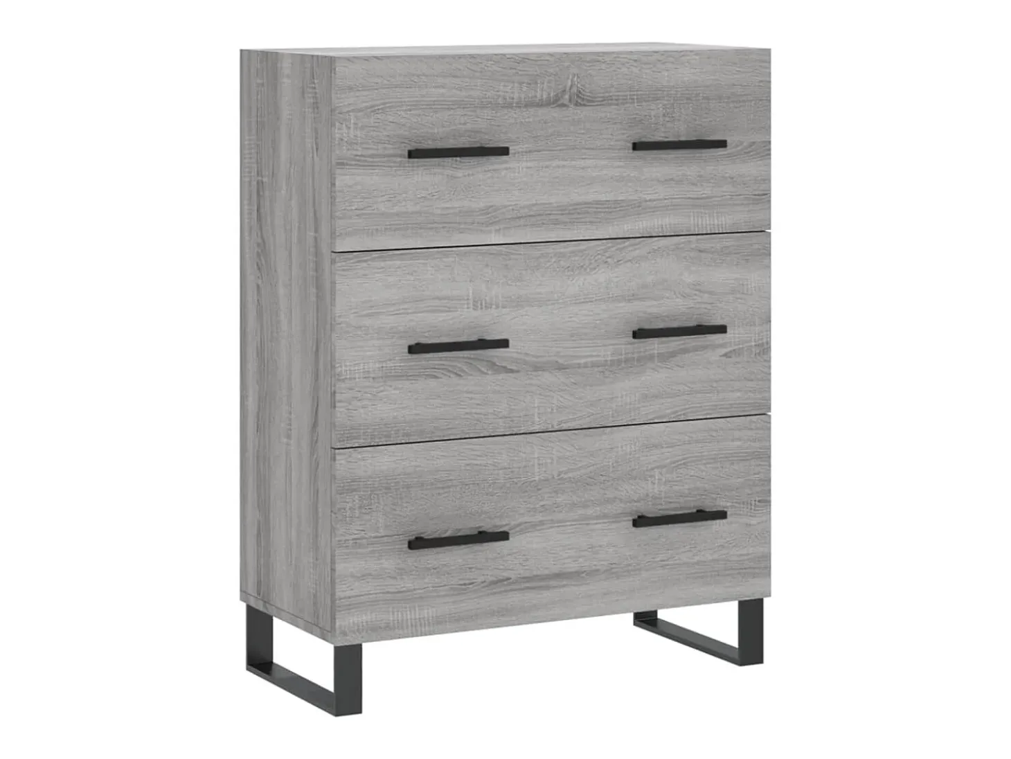 Aparador de madera de ingeniería gris Sonoma 69,5x34x90 cm ES31606