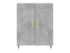 Aparador de madera de ingeniería gris hormigón 69,5x34x90 cm