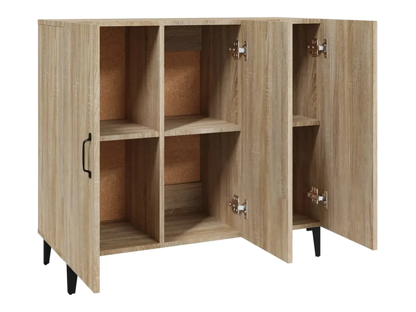 Aparador de madera de ingeniería roble Sonoma 90x34x80 cm