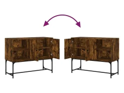 Aparador de madera de ingeniería roble ahumado 100x40x79,5 cm