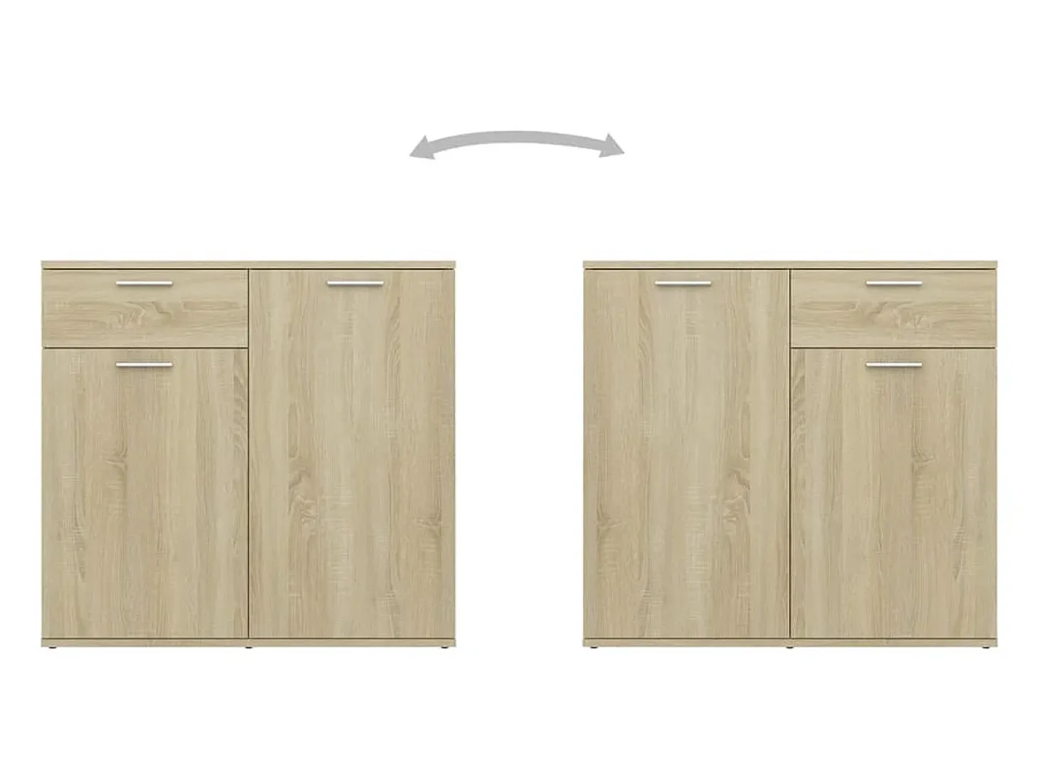 Aparador de madera de ingeniería roble Sonoma 160x36x75 cm