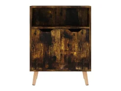 Aparador de madera de ingeniería roble ahumado 60x30x72 cm ES10956