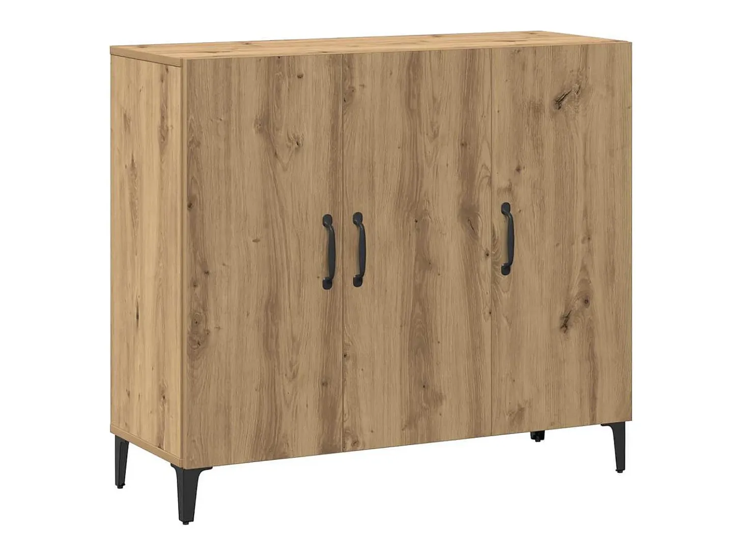 Aparador de madera de ingeniería roble artisan 90x34x80 cm