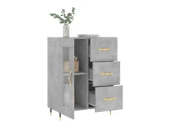 Aparador de madera de ingeniería gris hormigón 69,5x34x90 cm