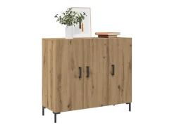 Aparador de madera de ingeniería roble artisian 90x34x80 cm