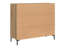 Aparador de madera de ingeniería roble artisian 90x34x80 cm