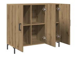 Aparador de madera de ingeniería roble artisian 90x34x80 cm