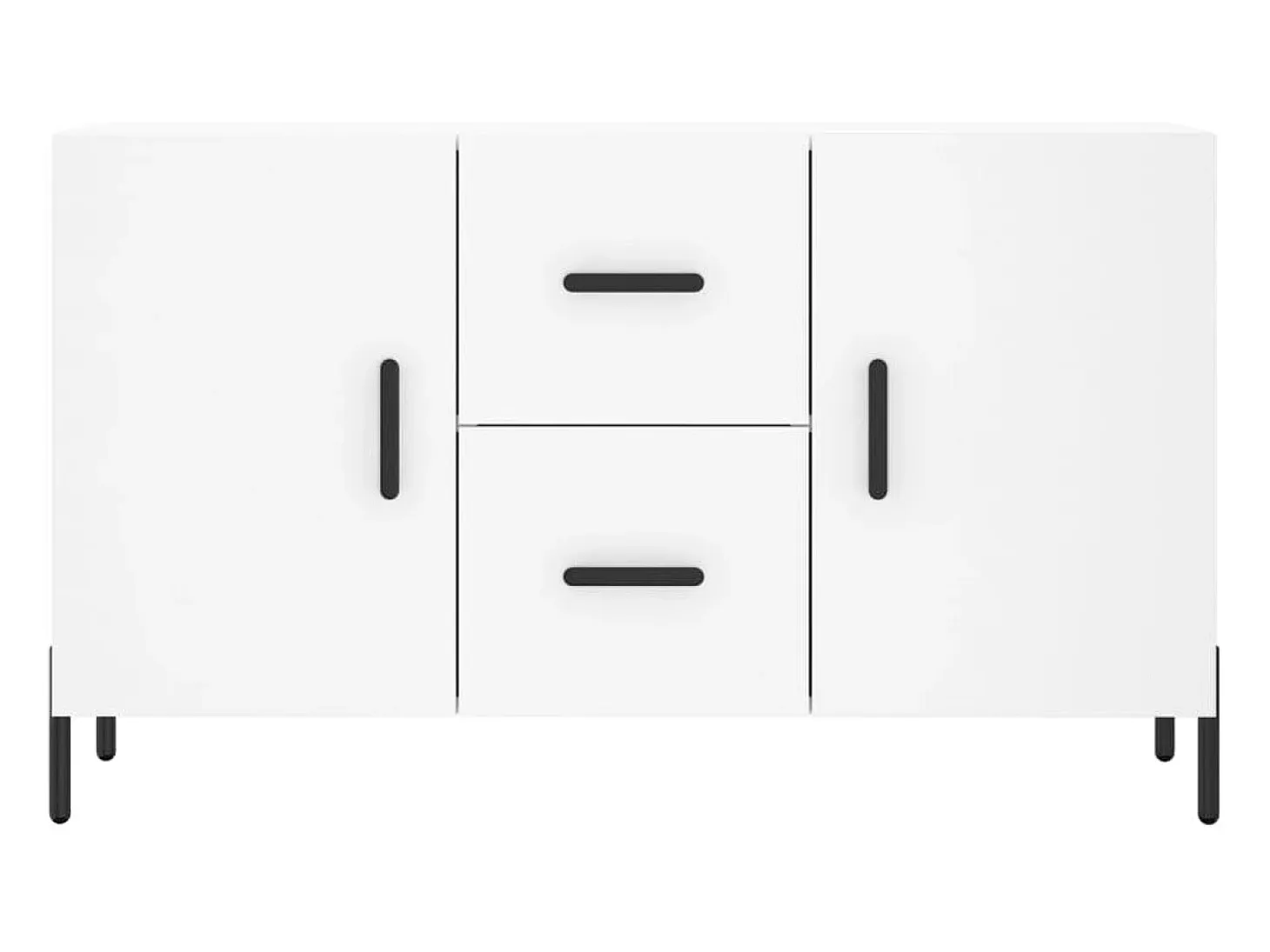 Aparador de madera de ingeniería blanco 100x36x60 cm
