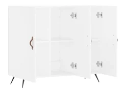 Aparador de madera de ingeniería blanco 90x34x80 cm ES37974