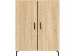Aparador de madera de ingeniería roble Sonoma 69,5x34x90 cm ES71658