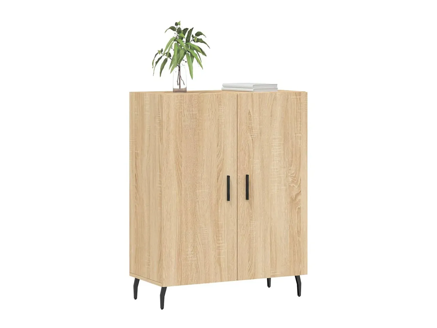Aparador de madera de ingeniería roble Sonoma 69,5x34x90 cm ES71658