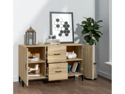 Aparador de madera de ingeniería roble Sonoma 100x36x60 cm ES98554