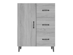 Aparador de madera de ingeniería gris Sonoma 69,5x34x90 cm ES90291